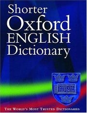 Shorter Oxford English Dictionary   Vol-1