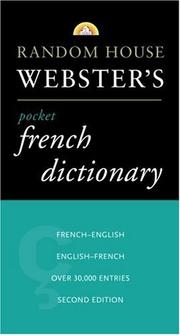 Random house webster&#039;s pocket French dictionary