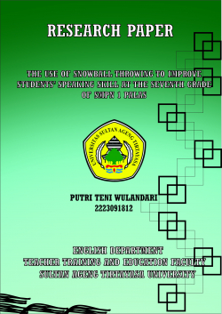 The Use of Snowball Throwing to Improve Students' Speaking Skill at The Seventh Grade of SMPN 1 Palas