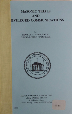 Masonic Trials and Privileged Communications