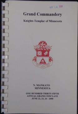 Proceedings of the Grand Commandery Knights Templar of Minnesota, 135th Annual Grand Conclave, June 22, 23, & 24, 2000