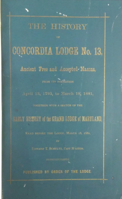 History of Concordia Lodge No.13