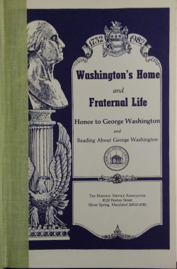 Washington's Home and Fraternal Life