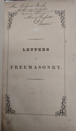 Collection of Letters on Freemasonry in Chronological Order