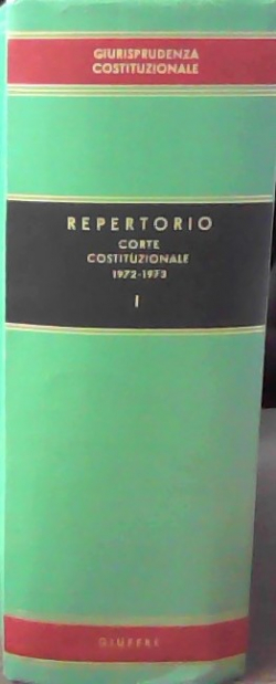 Repertorio Corte Costituzionale 1972/1973