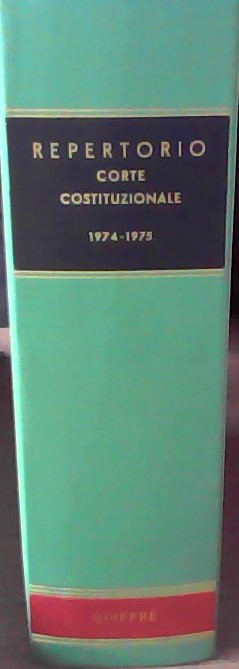 Repertorio Corte Costituzionale 1974/1975