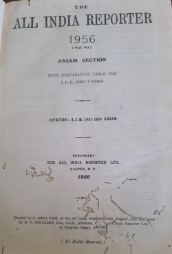 All India Reporter 1956, Vol 43 Assam Section, Bombay & Bhopal Section