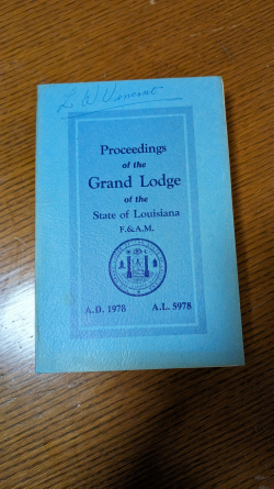 Proceedings of the Grand Lodge of the State of Louisiana 1978