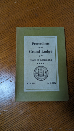 Proceedings of the Grand Lodge of the State of Louisiana 1970