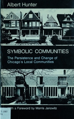 Symbolic communities : the persistence and change of Chicago's local communities