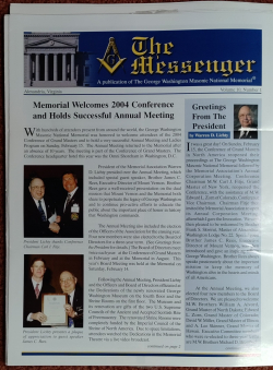 Messenger: A Publication of the George Washington Masonic National Memorial, The