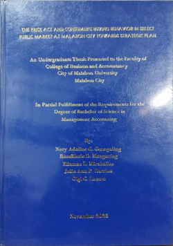 The Price Act and Consumer's Buying Behavior in Select Public Market at Malabon City Towards Strategic Plan
